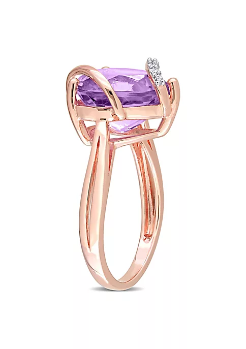 Brand new ๐ Amethyst and Diamond Accent Heart Ring in Rose Plated Sterling Silver by Belk & Co. โญ 2 Brand new ๐ Amethyst and Diamond Accent Heart Ring in Rose Plated Sterling Silver by Belk & Co. โญ - Image 2