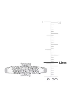 Outlet 🥰 1/10 ct. t.w. Diamond Engagement Ring in Sterling Silver by Belk & Co. 🛒 -DealsBelk & Co. Store Belk 31106