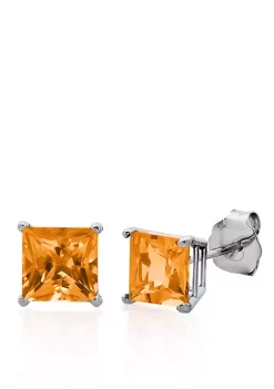 Best reviews of ๐ฅฐ 10k White Gold Citrine Stud Earrings by Belk & Co. ๐