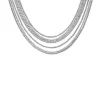 Budget 🔥 Sterling Silver Solid 7 Grad Strands Rhodium Necklace by Belk & Co. 🤩