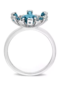 Buy 👍 1 3/4 CT TGW London Blue Topaz and White Topaz Starburst Cocktail Ring in Sterling Silver by Belk & Co. 🛒 10 Buy 👍 1 3/4 CT TGW London Blue Topaz and White Topaz Starburst Cocktail Ring in Sterling Silver by Belk & Co. 🛒 -DealsBelk & Co. Store Belk 31125