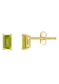 Best Pirce ✔️ 14K Gold 5x3 Emerald Cut Peridot Earrings by Belk & Co. 💯
