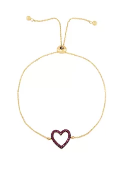 Best reviews of 🔔 Created Ruby Heart Chain Bracelet in 10K Gold by Belk & Co. ✨