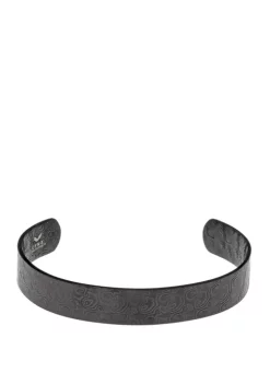 Flash Sale 😍 Damascus Steel Cuff Bangle with Black IP by Belk & Co. ✔️ -DealsBelk & Co. Store Belk 31163