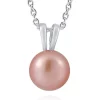 Best Sale ✨ Pink Pearl Pendant in Sterling Silver by Belk & Co. 🥰