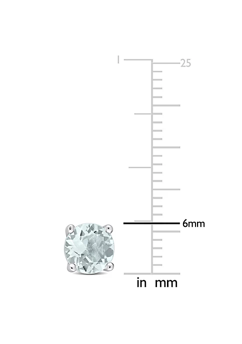 Best deal ⭐ 1.5 CT TGW Aquamarine Earrings in Sterling Silver by Belk & Co. ✔️ 2 Best deal ⭐ 1.5 CT TGW Aquamarine Earrings in Sterling Silver by Belk & Co. ✔️ - Image 2