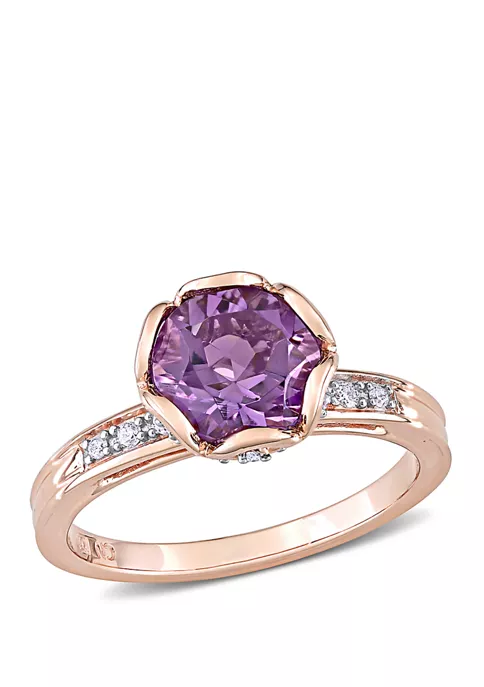New ๐ฅฐ Amethyst and Diamond Floral Ring by Belk & Co. โญ 3 New ๐ฅฐ Amethyst and Diamond Floral Ring by Belk & Co. โญ - Image 3