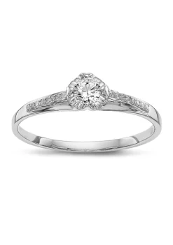 Best Sale 😀 1/4 ct. t.w. Diamond Band Ring in 14K White Gold by Belk & Co. 💯