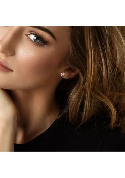 Flash Sale 🎁 2.33 CT TGW Morganite Oval Solitaire Stud Earrings in 14k White Gold by Belk & Co. 🤩 -DealsBelk & Co. Store Belk 31236