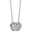 Top 10 🎉 14K White Gold Diamond Cut Heart Slide Necklace by Belk & Co. 🌟