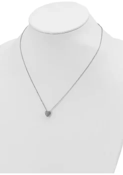 Top 10 🎉 14K White Gold Diamond Cut Heart Slide Necklace by Belk & Co. 🌟 -DealsBelk & Co. Store Belk 31273