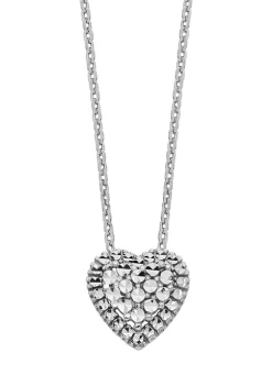 Top 10 🎉 14K White Gold Diamond Cut Heart Slide Necklace by Belk & Co. 🌟 -DealsBelk & Co. Store Belk 31274