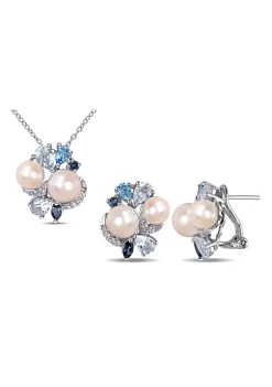Flash Sale ๐ 2-Piece Set of 6-8MM Freshwater Cultured Pearl and 4.83 ct. t.g.w. Created White Sapphire, Sky, Swiss and London Blue Topaz Earrings and Pendant with Chain in Sterling Silver by Belk & Co. ๐ 11 Flash Sale ๐ 2-Piece Set of 6-8MM Freshwater Cultured Pearl and 4.83 ct. t.g.w. Created White Sapphire, Sky, Swiss and London Blue Topaz Earrings and Pendant with Chain in Sterling Silver by Belk & Co. ๐ -DealsBelk & Co. Store Belk 31285