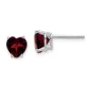 Flash Sale 🔔 1.6 ct. t.w. Garnet 6mm Heart Earrings in 14K White Gold by Belk & Co. 🔔