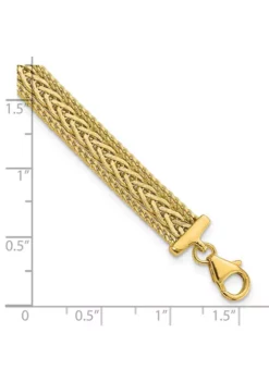 Discount 🎁 14K Yellow Gold Polished and Textured Bracelet by Belk & Co. 😉 -DealsBelk & Co. Store Belk 3132
