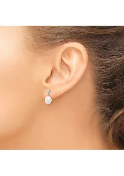 Top 10 😉 14K White Gold 8-9mm White Rice Freshwater Cultured Pearl Dangle Post Earrings by Belk & Co. 🎉 -DealsBelk & Co. Store Belk 31325