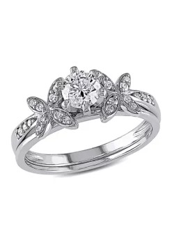 New ๐ฅฐ 5/8 CT TW Diamond Bridal Set in 10k White Gold by Belk & Co. ๐