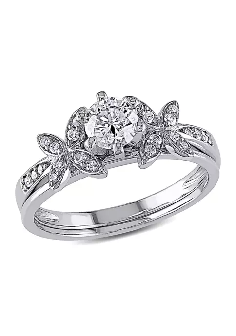 New 🥰 5/8 CT TW Diamond Bridal Set in 10k White Gold by Belk & Co. 🌟 1 New 🥰 5/8 CT TW Diamond Bridal Set in 10k White Gold by Belk & Co. 🌟