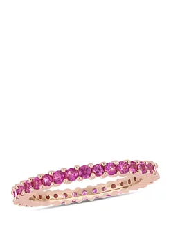 Deals 😍 1.5 ct. t.w. Pink Sapphire Eternity Band in 14k Rose Gold by Belk & Co. ✨