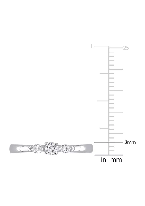 Best deal ๐ 1/4 CT TDW Round and Marquise Diamond Engagement Ring in 10k White Gold by Belk & Co. ๐ฏ 4 Best deal ๐ 1/4 CT TDW Round and Marquise Diamond Engagement Ring in 10k White Gold by Belk & Co. ๐ฏ - Image 4