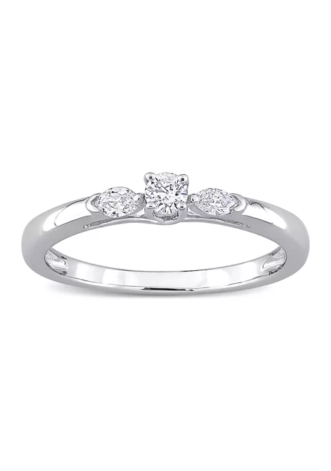 Best deal ๐ 1/4 CT TDW Round and Marquise Diamond Engagement Ring in 10k White Gold by Belk & Co. ๐ฏ 6 Best deal ๐ 1/4 CT TDW Round and Marquise Diamond Engagement Ring in 10k White Gold by Belk & Co. ๐ฏ - Image 6