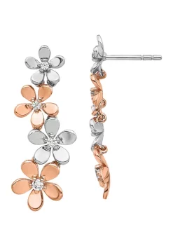 Best deal 🥰 1/5 ct. t.w. Lab Grown Diamond Earrings in 14K Rose and White Gold by Belk & Co. ✨