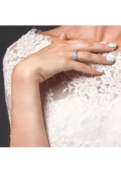 Outlet ⌛ Lab Created Created Moissanite Vintage Floral Ring in Sterling Silver by Belk & Co. 👍 -DealsBelk & Co. Store Belk 31388