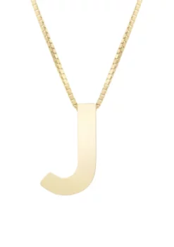 Hot Sale 😍 14 Karat Yellow Gold Block Initial-J Necklace by Belk & Co. 🎉 -DealsBelk & Co. Store Belk 3140