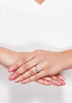 Deals ⌛ 1/10 ct. t.w. Diamond and 1/2 ct. t.w. Lab Created Opal Ring in 14K White Gold by Belk & Co. ✔️ -DealsBelk & Co. Store Belk 31434