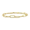 Wholesale ✨ 18k Yellow Gold Plated Sterling Silver 6mm Fancy Paperclip Chain Bracelet by Belk & Co. 🥰