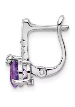 Best reviews of 👍 1.57 ct. t.w. Amethyst and WhiteTopaz Circle Hinged Earring in Rhodium-Plated Sterling Silver by Belk & Co. 😀 -DealsBelk & Co. Store Belk 31452