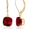 Discount ⌛ 10k Yellow Gold Garnet Earrings by Belk & Co. 😍