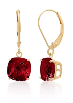 Discount ⌛ 10k Yellow Gold Garnet Earrings by Belk & Co. 😍 -DealsBelk & Co. Store Belk 3149