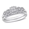 Flash Sale 👏 1/3 CT TDW Diamond Cluster Bridal Set in 10k White Gold by Belk & Co. 😍