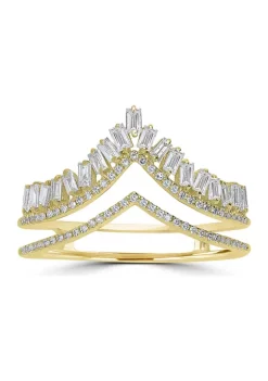 Discount 🔔 5/8 ct. t.w. Diamond Crown Ring in 14K Yellow Gold by Belk & Co. 🌟