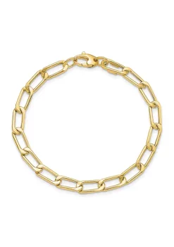 Promo 👍 14K Yellow Gold Polished Hollow Fancy Link Bracelet by Belk & Co. ⭐ -DealsBelk & Co. Store Belk 31510