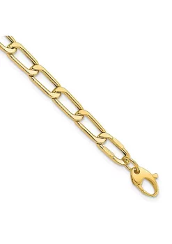 Promo 👍 14K Yellow Gold Polished Hollow Fancy Link Bracelet by Belk & Co. ⭐ -DealsBelk & Co. Store Belk 31512