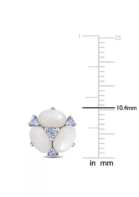 Top 10 โญ 1.66 ct. t.g.w. Opal and Tanzanite Stud Earrings in 14K White Gold by Belk & Co. ๐งจ 3 Top 10 โญ 1.66 ct. t.g.w. Opal and Tanzanite Stud Earrings in 14K White Gold by Belk & Co. ๐งจ - Image 3