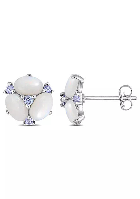 Top 10 โญ 1.66 ct. t.g.w. Opal and Tanzanite Stud Earrings in 14K White Gold by Belk & Co. ๐งจ 5 Top 10 โญ 1.66 ct. t.g.w. Opal and Tanzanite Stud Earrings in 14K White Gold by Belk & Co. ๐งจ - Image 5