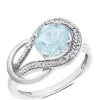 Coupon 🛒 10K White Gold Aquamarine and 1.7 ct. t.w. Diamond Accent Ring by Belk & Co. 🌟