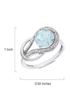 Coupon 🛒 10K White Gold Aquamarine and 1.7 ct. t.w. Diamond Accent Ring by Belk & Co. 🌟 -DealsBelk & Co. Store Belk 31538