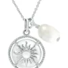 Wholesale 🎉 Fresh Water Pearl and Sun Charm Necklace in Sterling Silver by Belk & Co. 😉