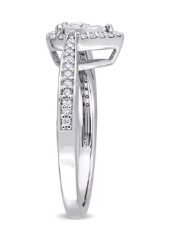 Best deal 😀 1/3 ct. t.w. Diamond Teardrop Halo Engagement Ring in Sterling Silver by Belk & Co. 🥰 -DealsBelk & Co. Store Belk 31541