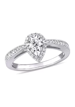 Best deal 😀 1/3 ct. t.w. Diamond Teardrop Halo Engagement Ring in Sterling Silver by Belk & Co. 🥰 -DealsBelk & Co. Store Belk 31545