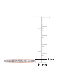 Discount 😀 1/8 ct. t.w. Diamond Eternity Ring in 14K Rose Gold by Belk & Co. 🛒 -DealsBelk & Co. Store Belk 31552