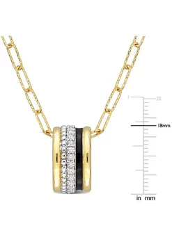 Best Sale 🤩 Lab Created 4/5 ct. t.g.w. Created White Sapphire Pendant with Chain in Yellow Plated Sterling Silver by Belk & Co. ❤️ -DealsBelk & Co. Store Belk 31557