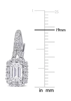 Cheap 😉 1.62 ct. t.w. Created Moissanite Halo Earrings in Sterling Silver by Belk & Co. 🔔 -DealsBelk & Co. Store Belk 31584