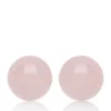 Brand new ⌛ Sterling Silver Rose Quartz Stud Earrings by Belk & Co. 🌟
