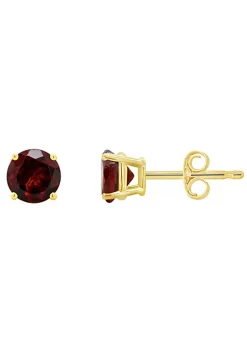 Budget ✨ 14K Gold 5mm Round Garnet Stud Earrings by Belk & Co. 🎁 -DealsBelk & Co. Store Belk 31613