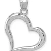 Hot Sale 🛒 14K White Gold Polished Open Heart Pendant by Belk & Co. 💯